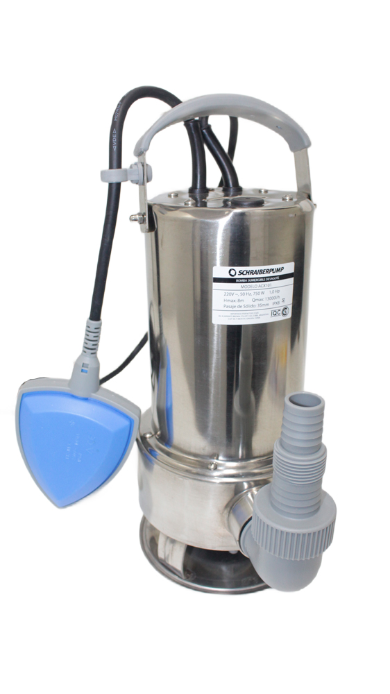 BOMBA SUMERGIBLE PARA DESAGOTE ACERO INOXIDABLE