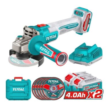 Amoladora Angular 20V BL 900W 115mm TAGLI261522-4 c/Maletin Cargador y 2 Bat 4Ah