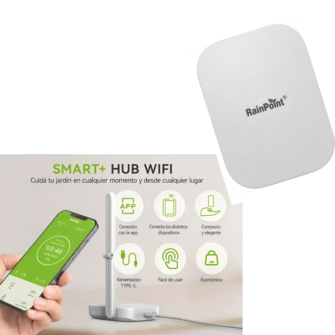 Hub Wifi Para Programadores De Riego Y Sensores Rain Point